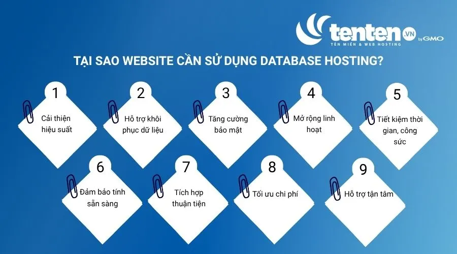 Lý do website cần sử dụng Database Hosting
