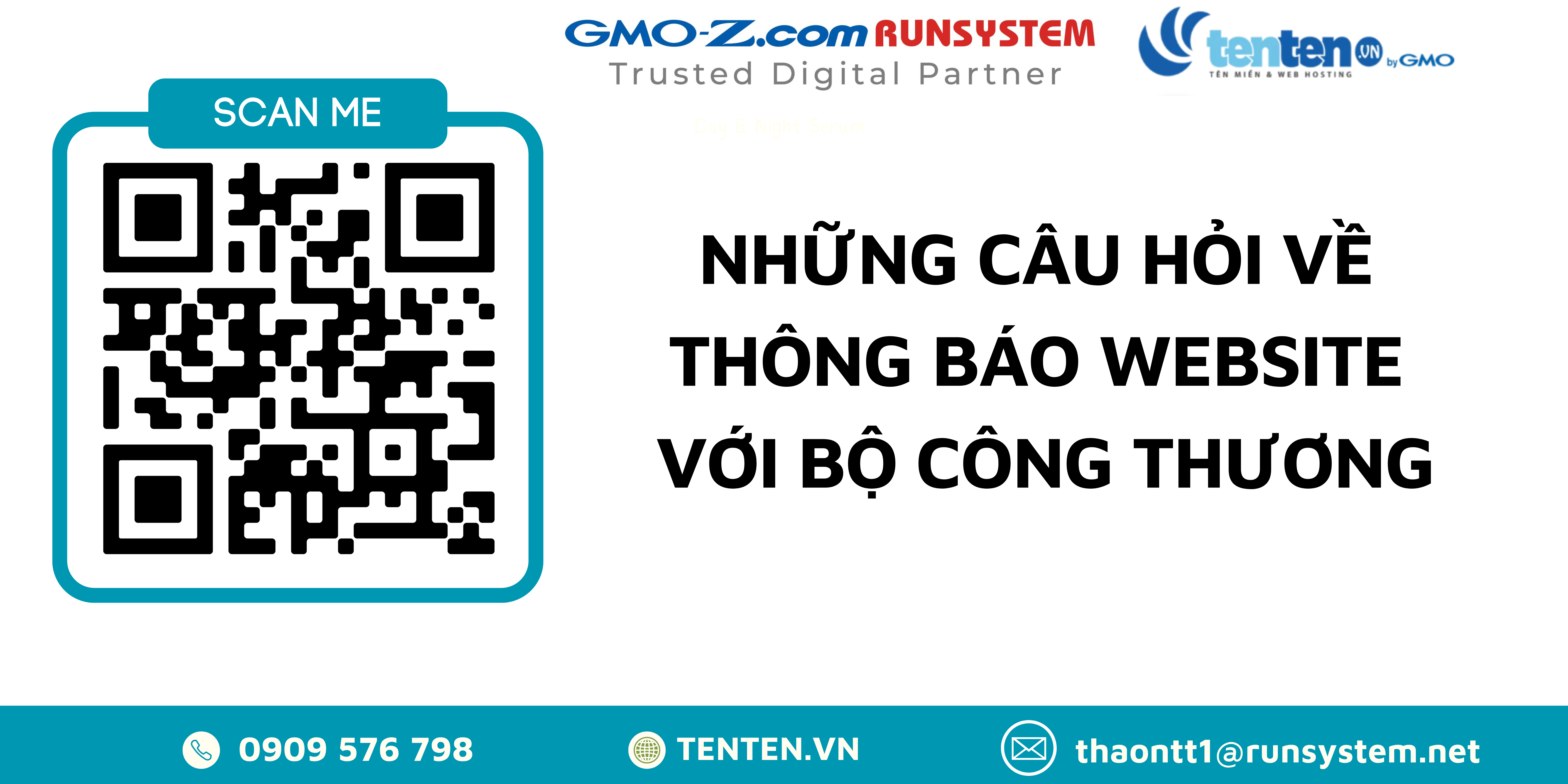 thông báo website với Bộ Công Thương