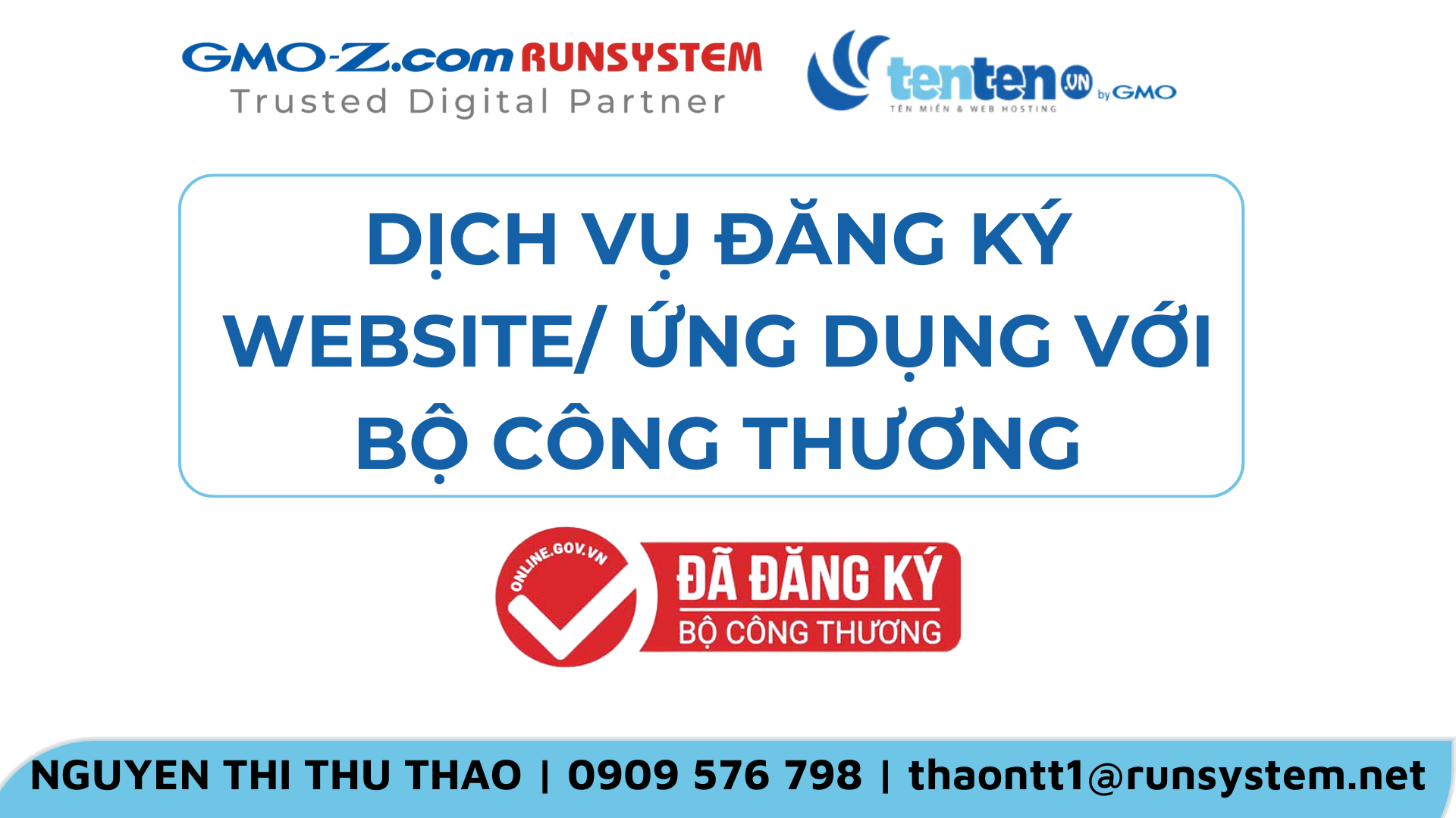 Dịch vụ đăng ký website với Bộ Công Thương by GMO