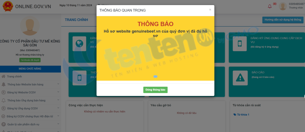 Thông báo Bộ Công Thương