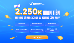 [Khách lẻ] Hoàn tiền tên miền đến 2.250.000đ khi đăng ký hosting cùng ngày đăng ký tên miền