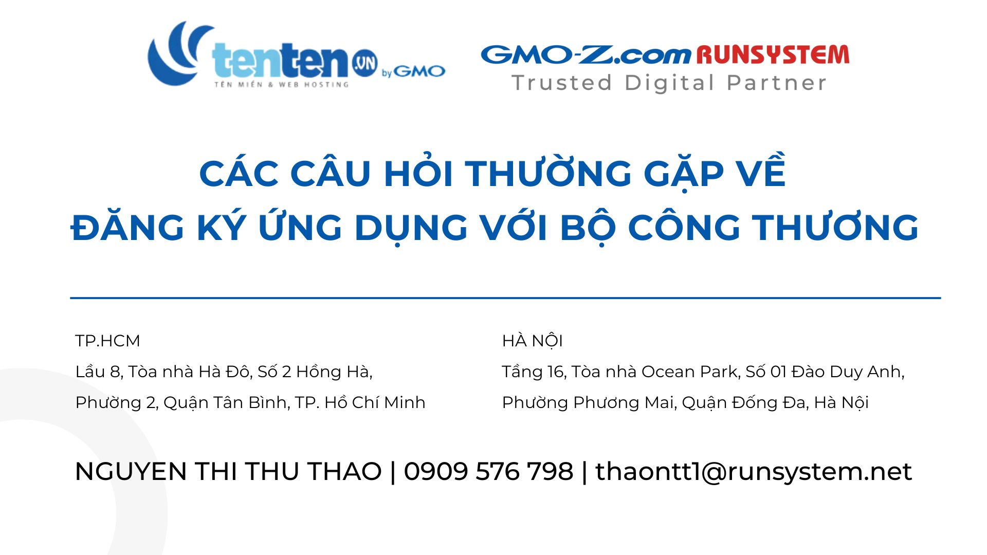 Các câu hỏi thường gặp về đăng ký ứng dụng với Bộ Công Thương (BCT)