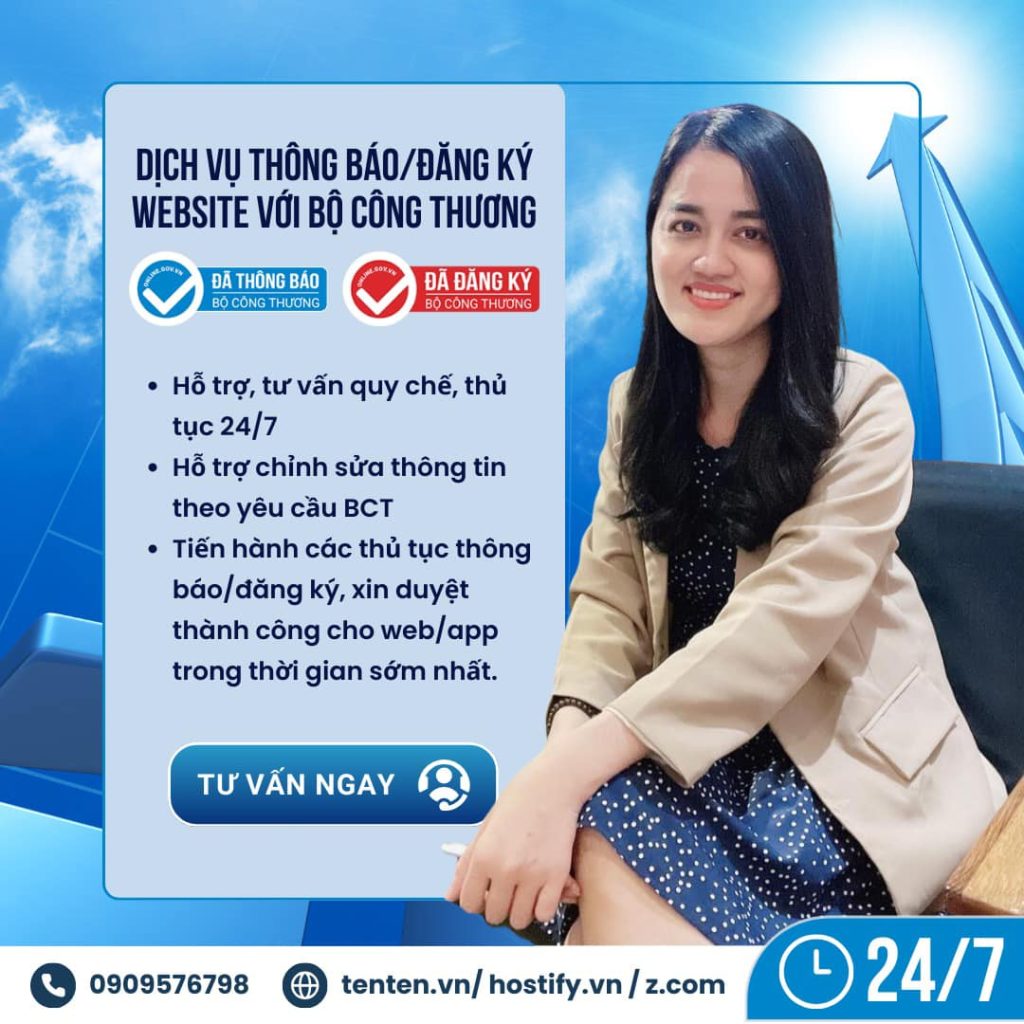 đăng ký ứng dụng với bộ công thương