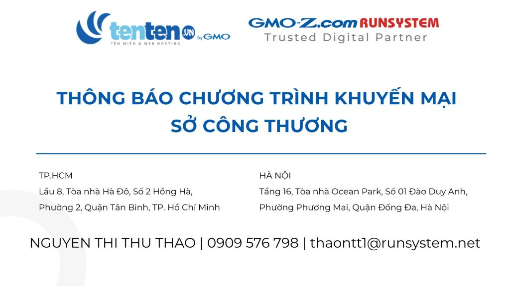 Thông báo chương trình khuyến mại Sở Công Thương