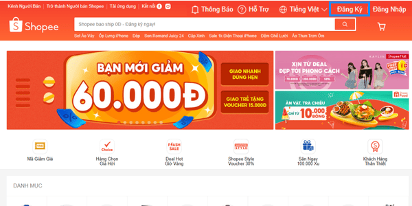 Top sàn thương mại điện tử phổ biến có lượt bán cực khủng