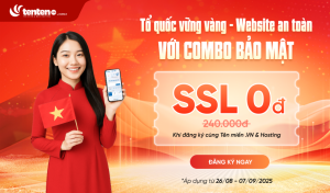 [Ưu đãi 2/9] SSL giảm 80K, Hosting/ Email Server đồng giá 29K/tháng chỉ có tại Tenten.vn