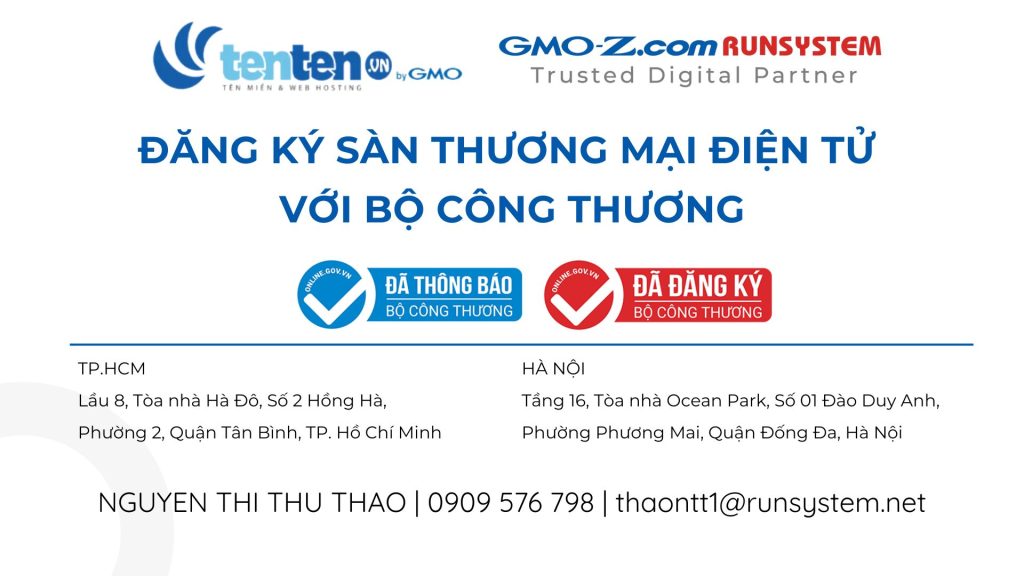 Dịch vụ đăng ký website với Bộ Công Thương trọn gói