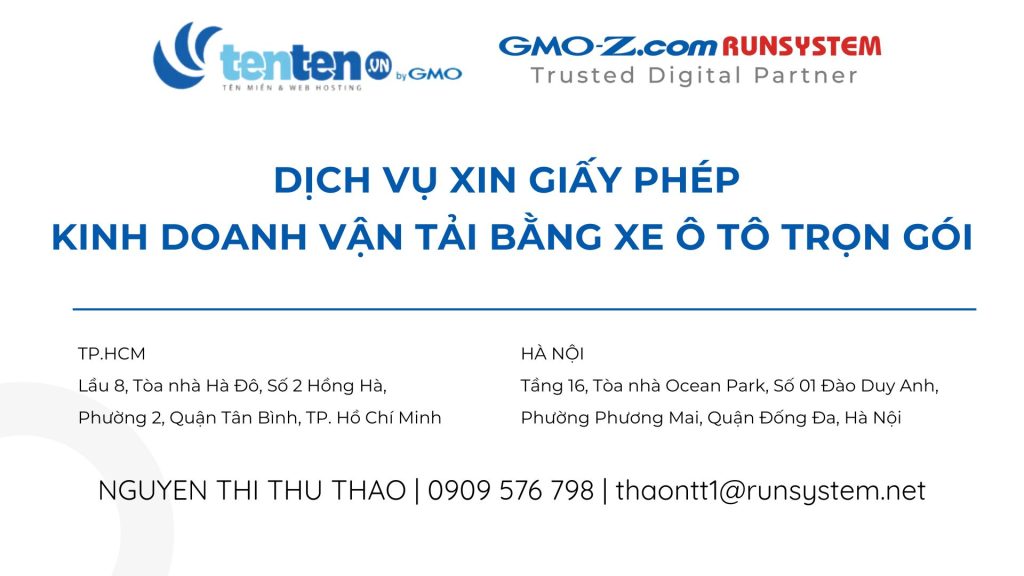 giấy phép kinh doanh vận tải bằng xe ô tô
