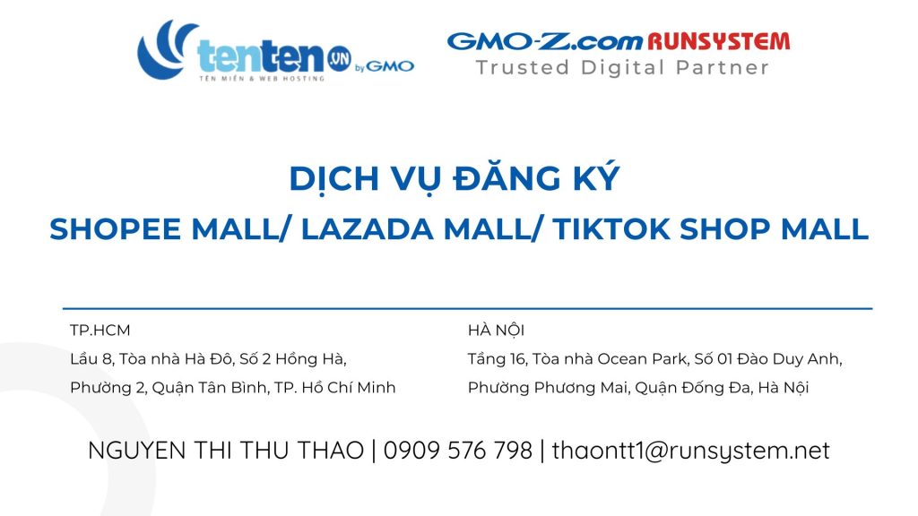Dịch vụ đăng ký Shopee Mall