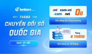 [Tháng 10_Khách lẻ] Tên miền .VN/ .COM.VN/.COM/.NET 0 đồng, tặng 6 tháng khi đăng ký hosting/ email server và nhiều ưu đãi khác