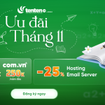 [Tháng 11_Khách lẻ] .VN chỉ 350K/ năm đầu, SSL 0K,  hosting email server tặng thêm đến 2 tháng cùng nhiều ưu đãi khác