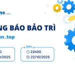 Thông báo bảo trì tên miền .top ngày 22/10/2025