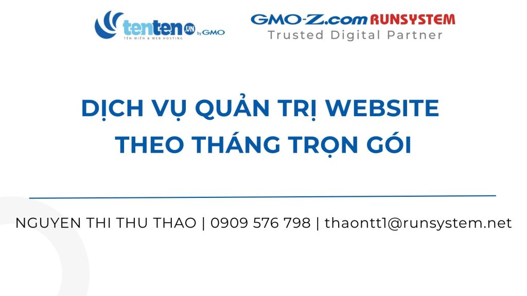 Dịch vụ quản trị website theo tháng