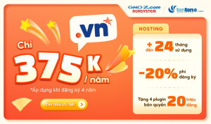 [Tháng 01_Khách lẻ] .VN chỉ 375K/ năm, hosting email server -20% cùng nhiều ưu đãi khác