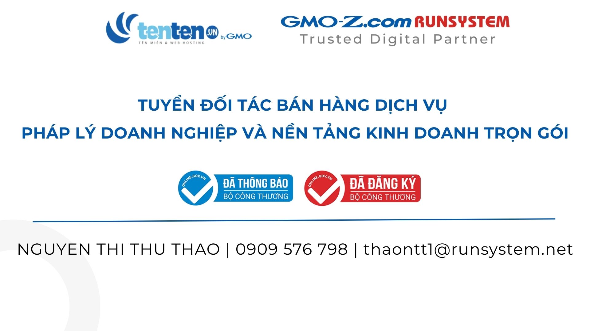 Tuyển đối tác bán hàng dịch vụ pháp lý và nền tảng kinh doanh trọn gói