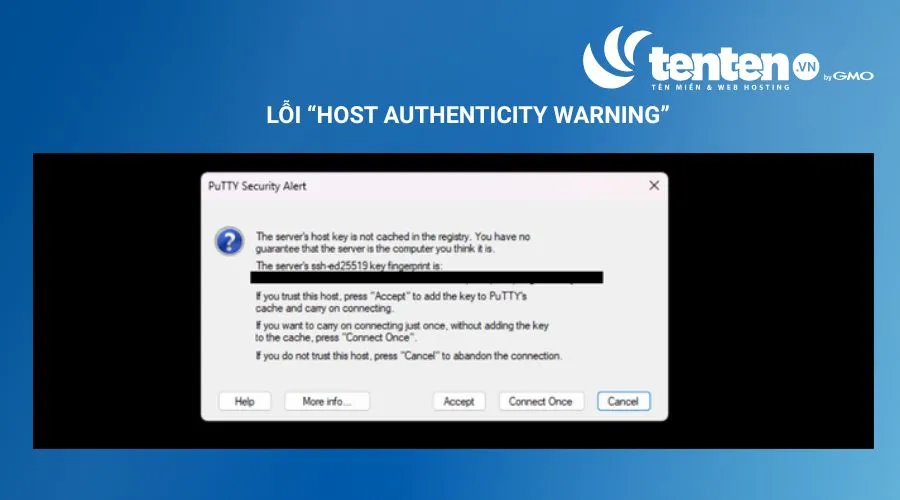 Lỗi “Host authenticity warning”