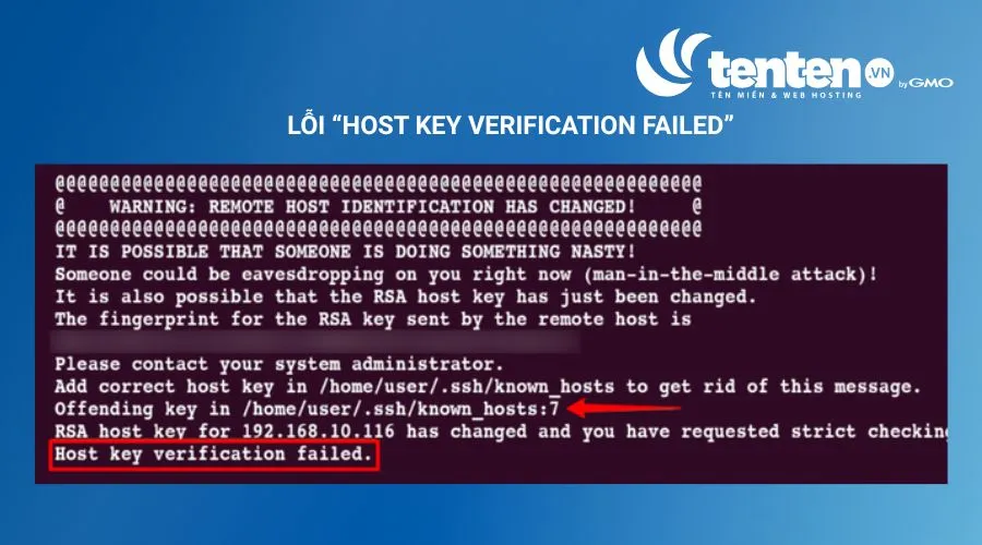 Lỗi “Host key verification failed”
