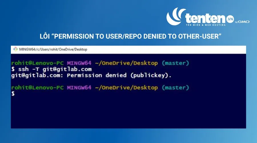 Lỗi “Permission to user/repo denied to other-user”