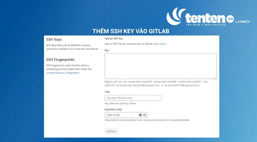 Thêm SSH Key vào GitLab