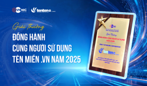 Tenten.vn nhận bằng khen “Đồng hành cùng người sử dụng tên miền .VN năm 2025”