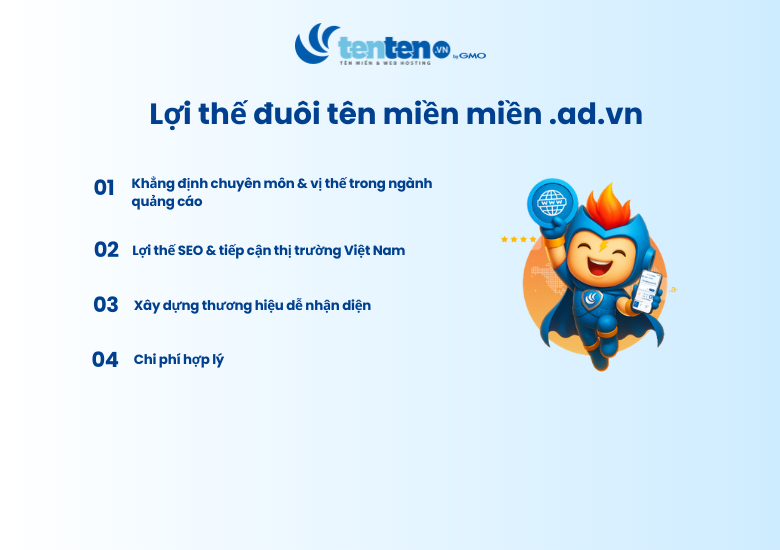 Lợi thế khi đăng ký tên miền ad.vn là gì