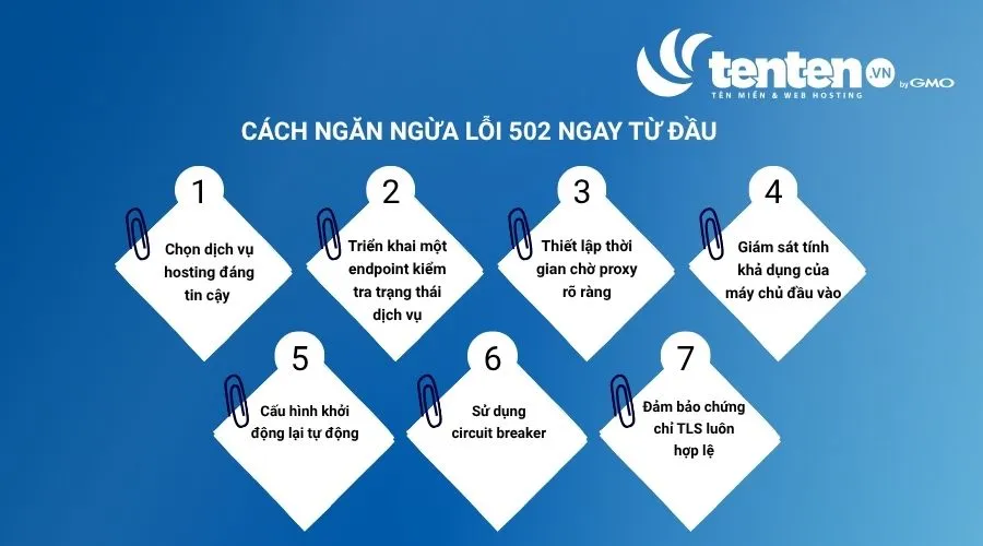 Cách ngăn ngừa lỗi 502 Bad Gateway