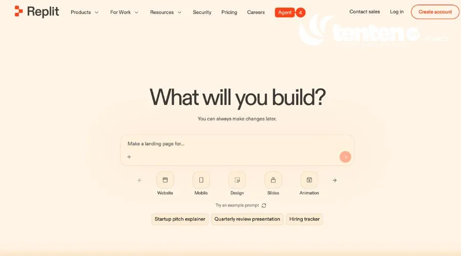Công cụ tạo landing page bằng AI Replit AI