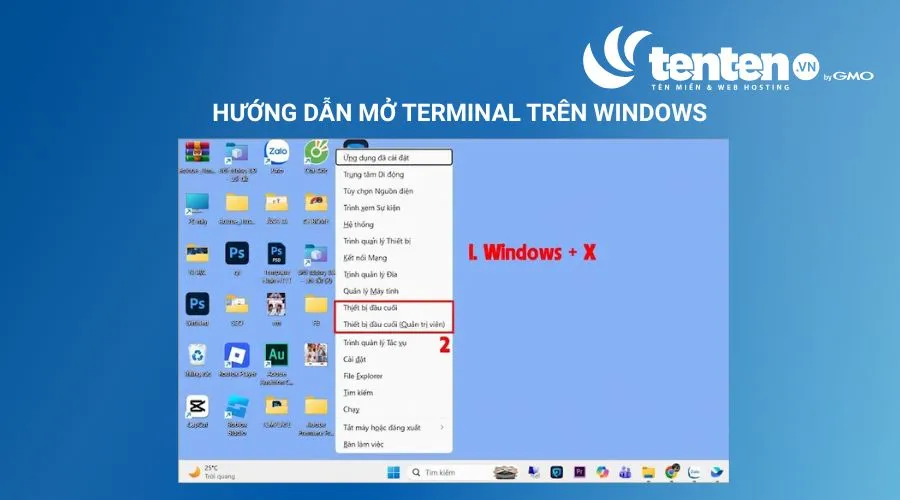 Mở Terminal trên Windows qua phím tắt