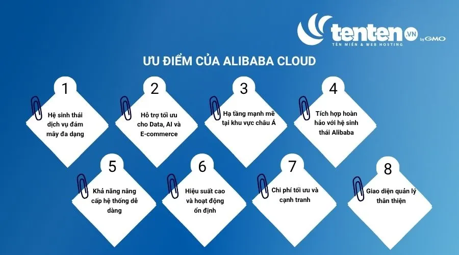 Ưu điểm của Alibaba Cloud
